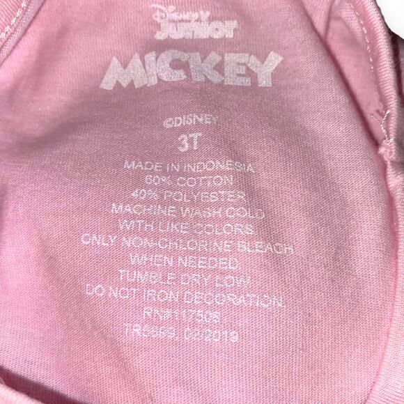 DISNEY Pink Mickey Mouse Weekends Graphic Short Sleeve T-shirt - Picture 3 of 4
